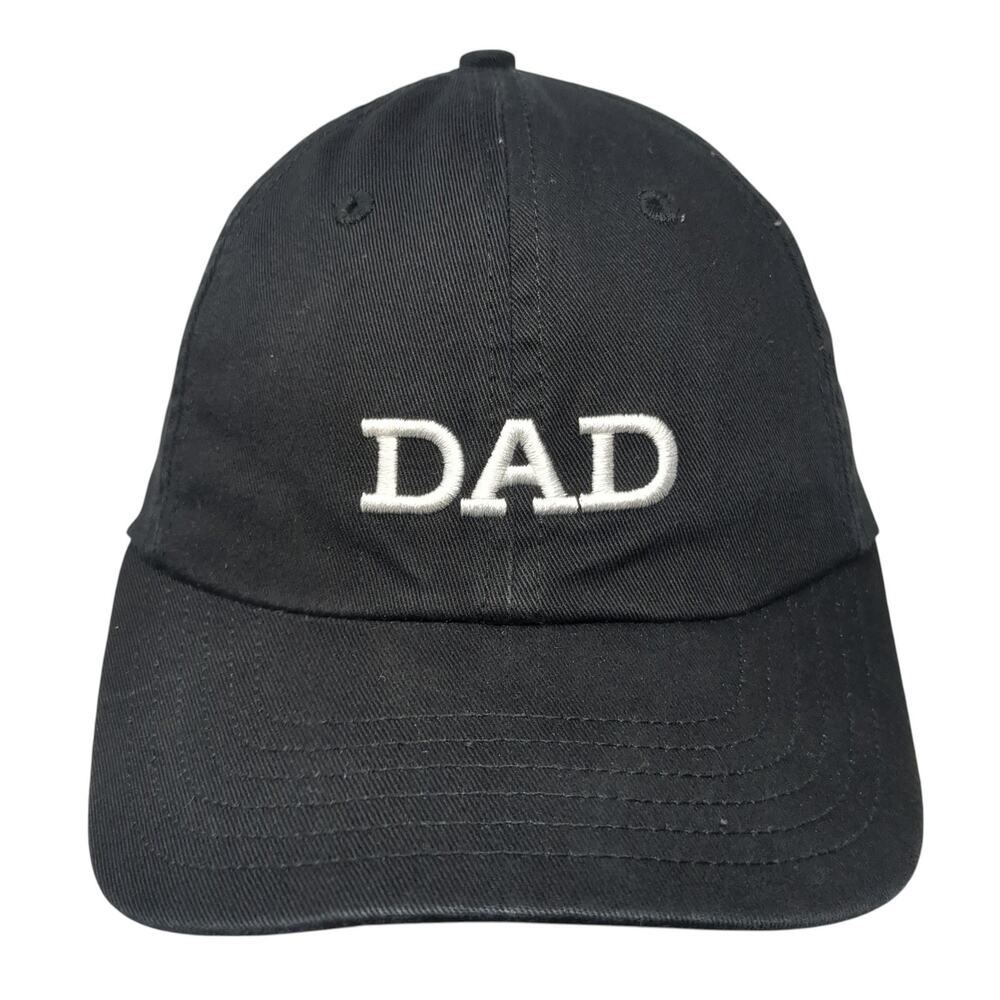 DAD Slideback Baseball Cap Black One Size Adjustable Embroidered Open Road